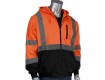 CLASS 3 BLACK BOTTOM HOODED SWEATSHIRT, FULL ZIP