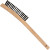 Curved Handle Wire 14" Scratch Brush w/ Scraper - Steel Wire - 4 x 18