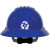 #6161V BLUE WHEEL RATCHET FULL BRIM  VENTED HARD HAT  W/ WASTE CONNECTION LOGO (1C - 1L)