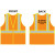 4-XL CLS 2 SAFETY VEST - HI-VIS ORANGE MESH W/ TWO TONE STRIPE ZIPPER CLOSURE  W/ J & S ASPHALT LOGO (1C - 1L)