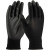 Black Polyester Seamless Knit Glove, PU Coated Palm, 2-XL