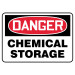 7" x 10" Danger Chemical Storage Sign
