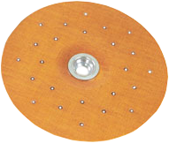 7 IN X 5/8-11 PHENOLIC RESIN BACKUP PADWITH HOLES