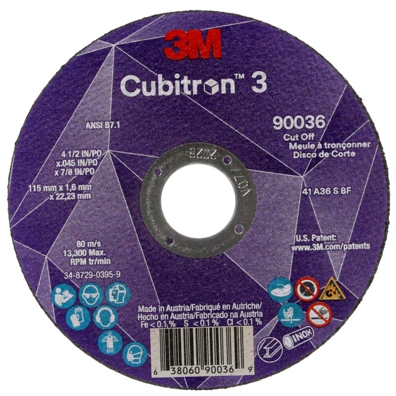 3M™ Cubitron™ III 4-1/2" x .045" x 7/8" Cut-Off Wheel