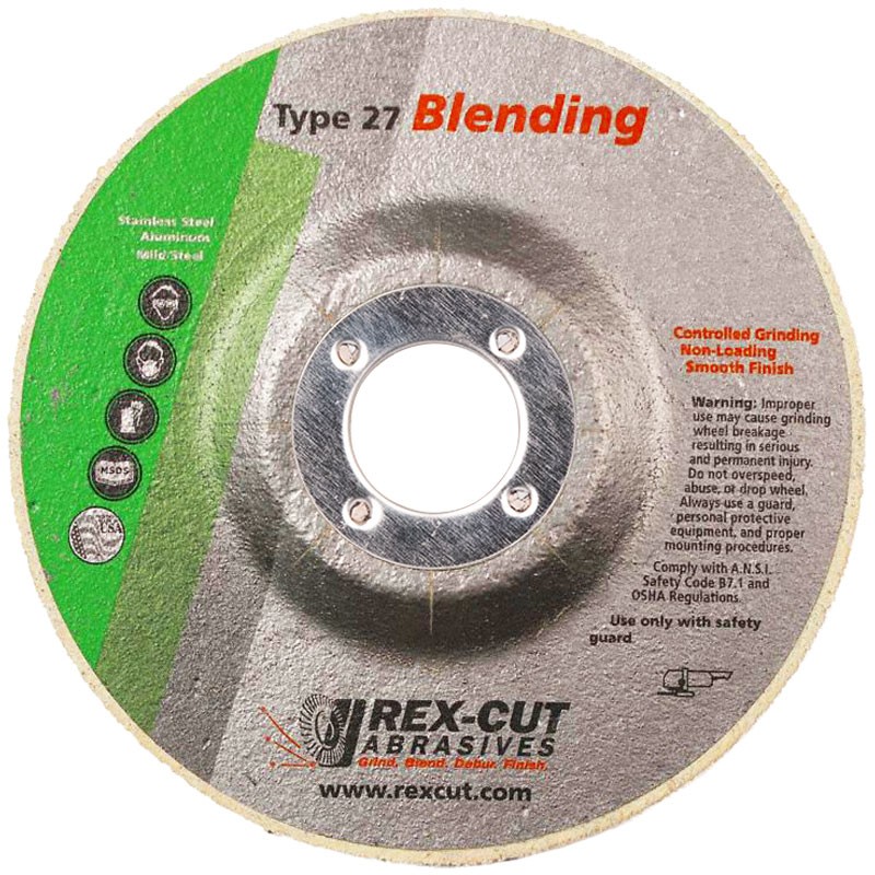 4-1/2" x 1/4" x 7/8" A36GFX Type 27 Grinding/Blending Wheel (Max RPM: 13,300)