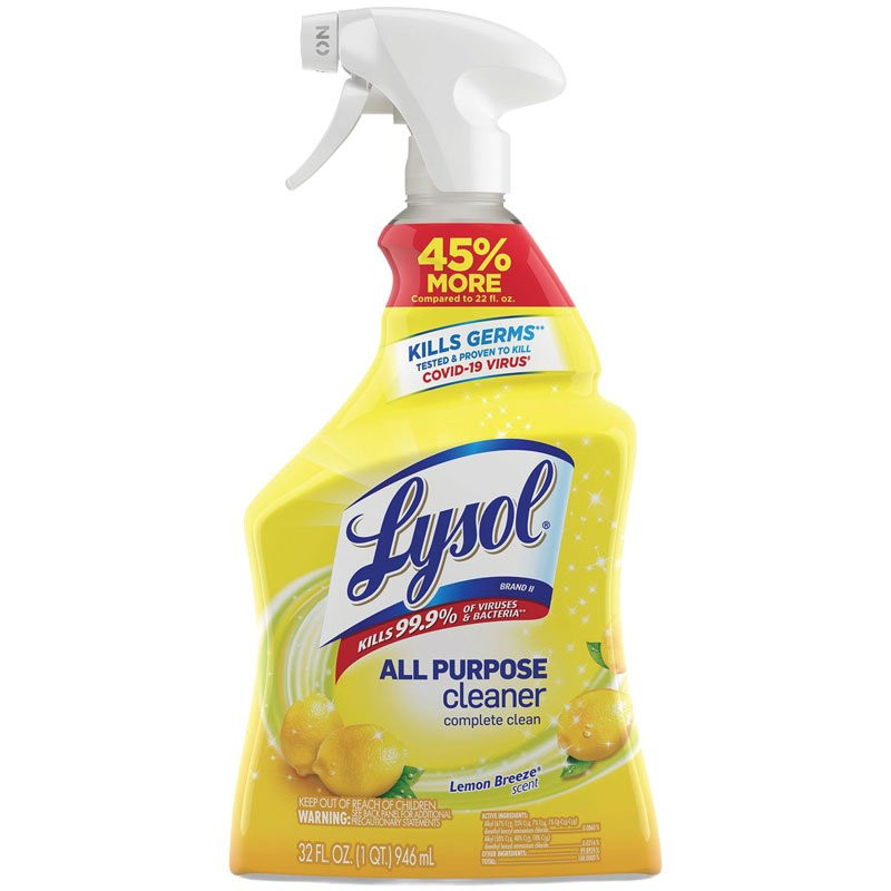 Lysol All Purpose Cleaner, Lemon, 32 Oz.