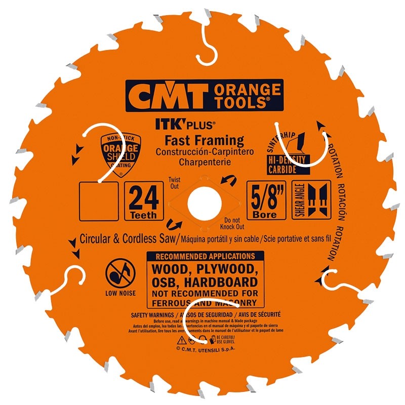 8-1/4" X 5/8" ITK Plus 24T Carbide Tipped Circular Saw Blade