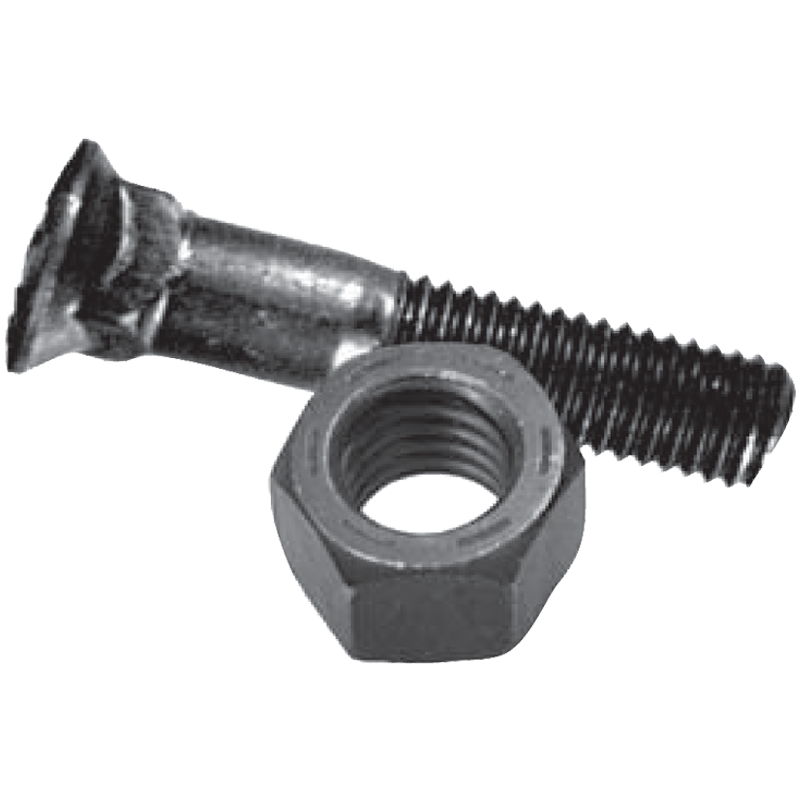 1-8 X 4" Grade 8 Plow Bolt w/ Nut