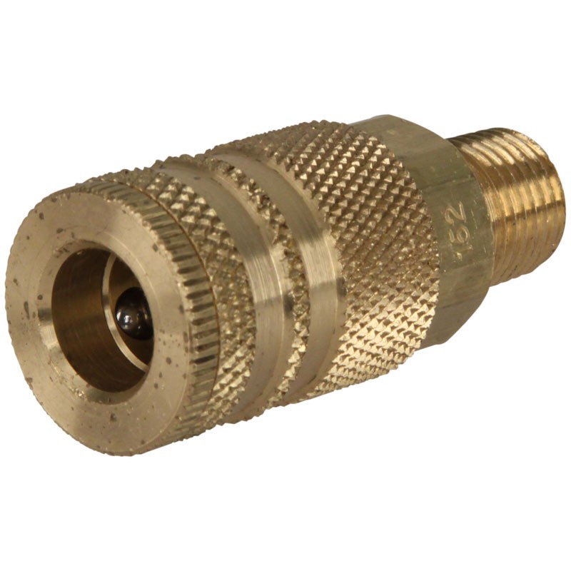 1/4" Body x 1/4" MPT Brass Coupler