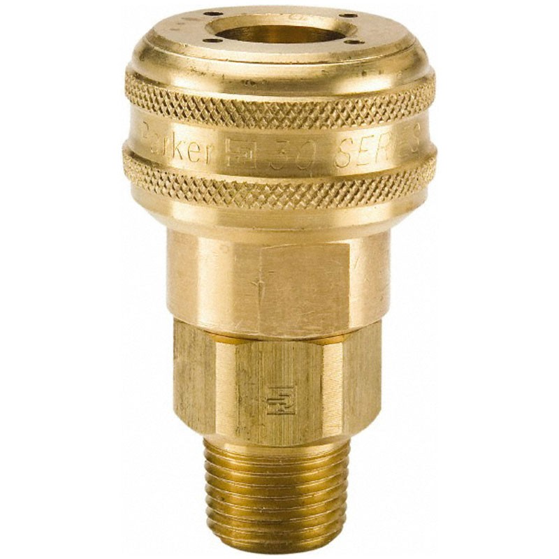 1/4 BODY X 3/8 (M) NPTF BRASS QUICK COUP LER