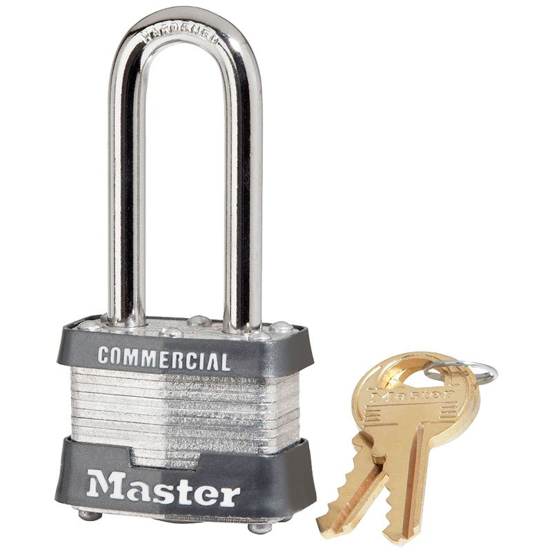 Master Lock® Commercial Laminated Steel Padlock, 2" Shackle, Keyed Alike, Key No. 3243