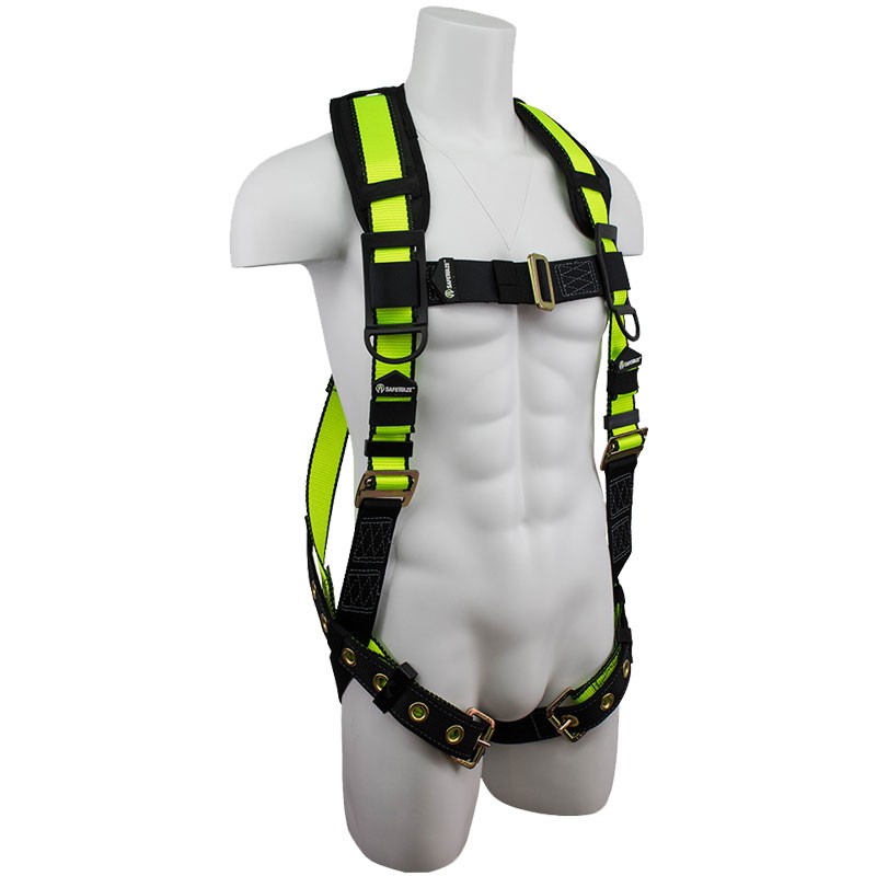 SafeWaze™ PRO Vest Harness with Tongue-Buckle Leg Straps, Back D-Ring, & SRL Channel, 2-XL