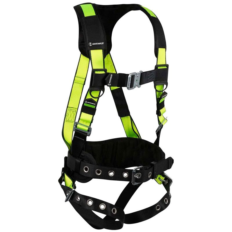 Safewaze Pro Construction Harness, Dorsal D-Ring, Quick-connect chest, Tongue buckle legs, Shoulder & Waist Pads, X-Large