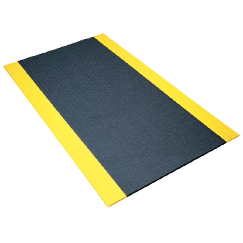 3' x 60' Comfort King Anti-Fatigue Roll, 1/2" Thick, Black & Yellow