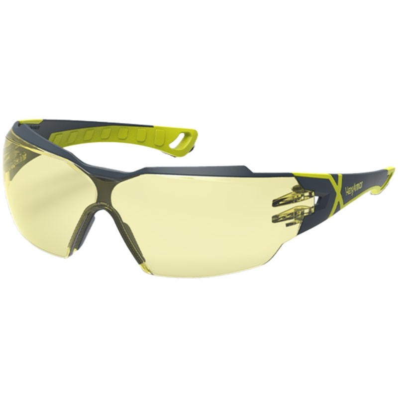 HexArmor® MX300 Safety Glasses, Amber Lens, Anti-Scratch / Anti-Fog