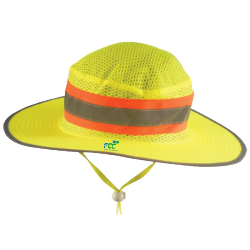 HI-VIS RANGER HAT - ONE SIZE W/FCCENVIRONMENTAL SERVICE LOGO 2C 1L