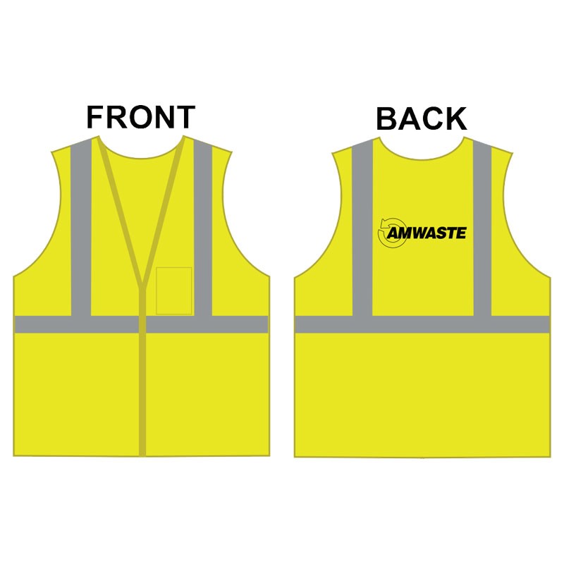 MED CLS-2 BREAKAWAY 5-POINT VEST  W/ AMWASTE LOGO 1C-1L