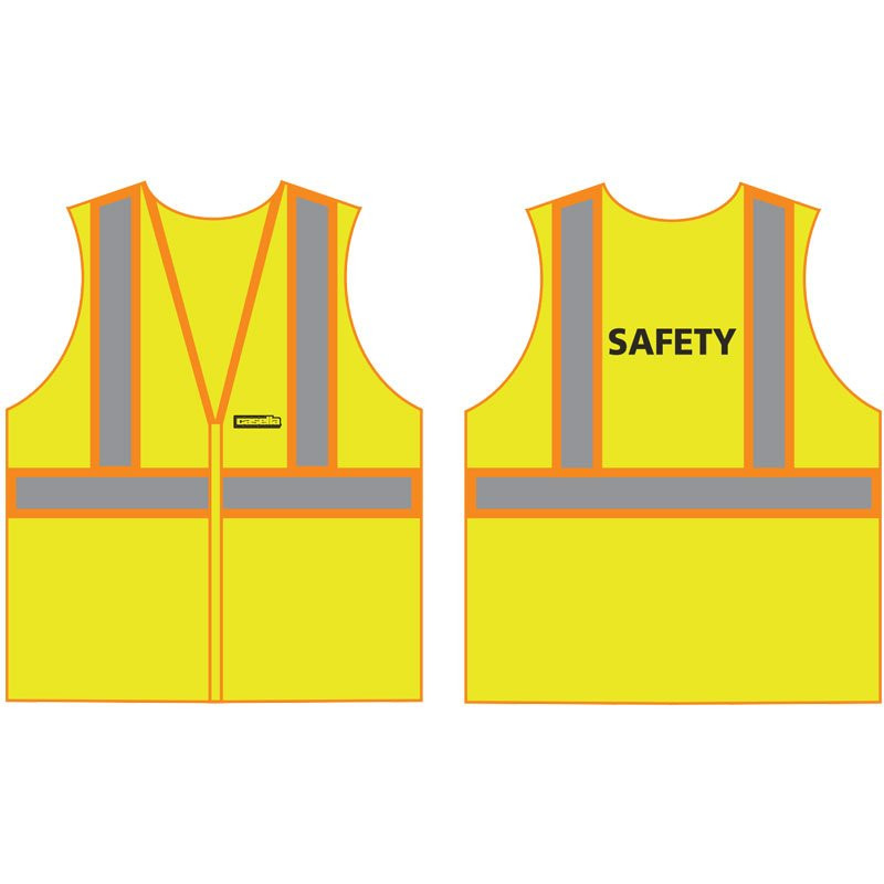 XL CLS 2 ECON HI-VIS YEL 2-TONE VESTW/ ZIPPER CLOSURE W/ CASELLA LOGO 1C 1C 2L