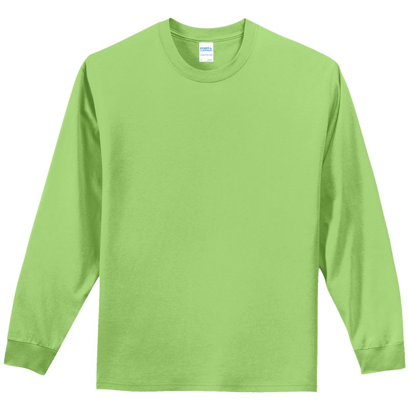 Lime Long Sleeve T-Shirt, 3X-Large