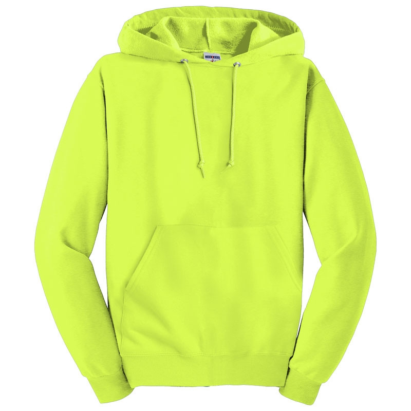 Pullover Hooded Sweatshirt, Safety Green, Large