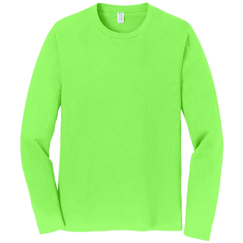 Port & Co™ Long Sleeve T-Shirt, Flash Green, 3-XL