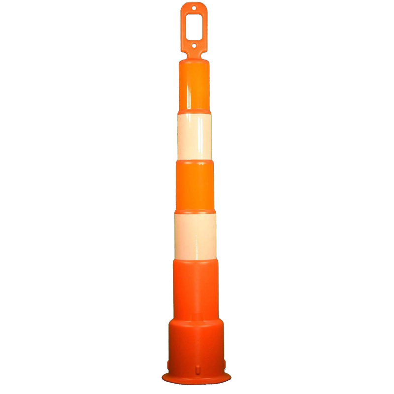 42" Orange Channelizer Cone with (4) 6" EG Reflective Stripes