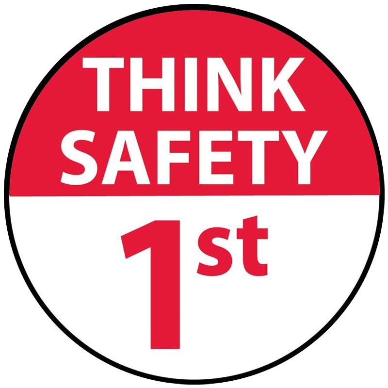 2" x 2" Think Safety 1st Hard hat Emblem, 25/pk