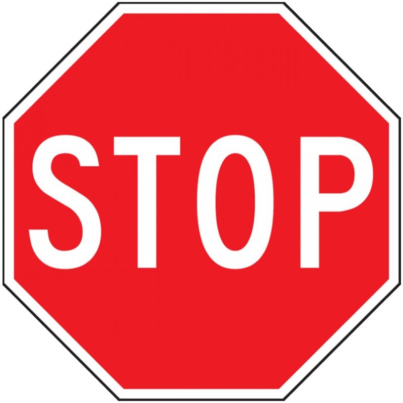 12" Aluminum Stop Sign