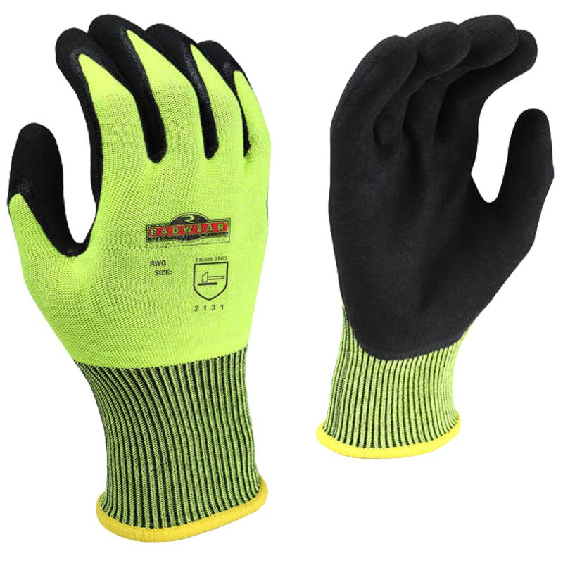 Radians RWG10 Radwear® Silver Series™ High Visibility Knit Dip Glove, Large