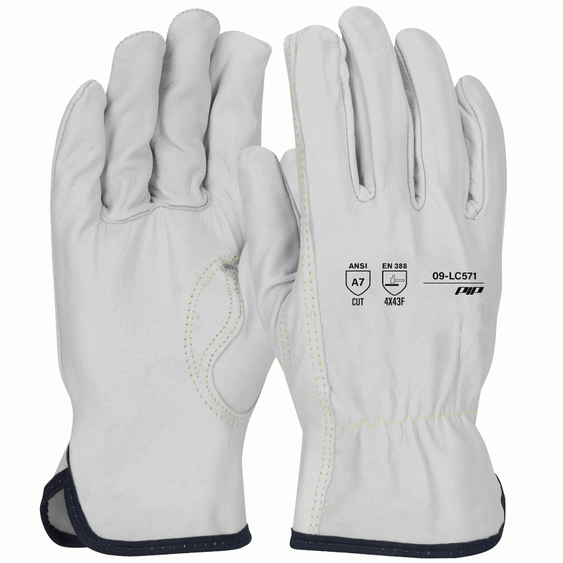 Goatskin Drivers Glove, HPPE Cut-Resistant Liner, Keystone Thumb, X-Large
