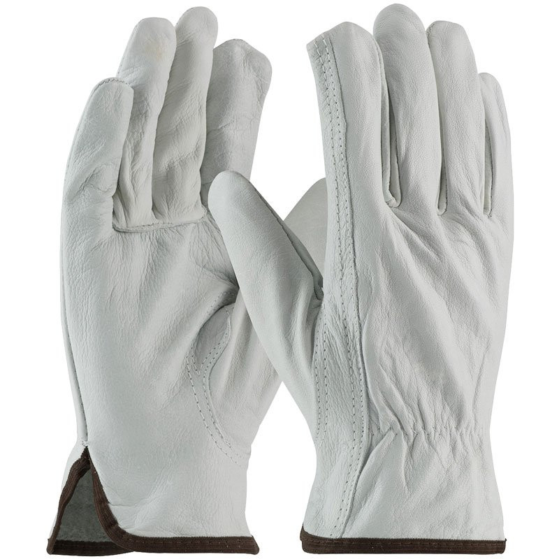 Economy Top Grain Cowhide Drivers Glove, Keystone Thumb, Large