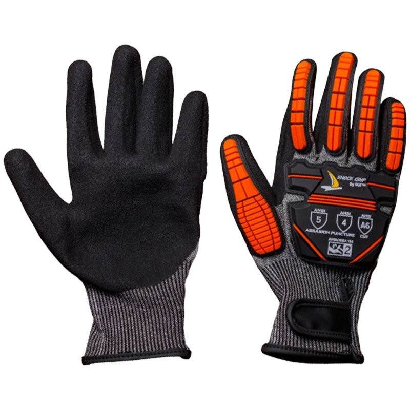 15 Gauge Cut & Impact Resistant Glove, Sandy Nitrile Palm, Small