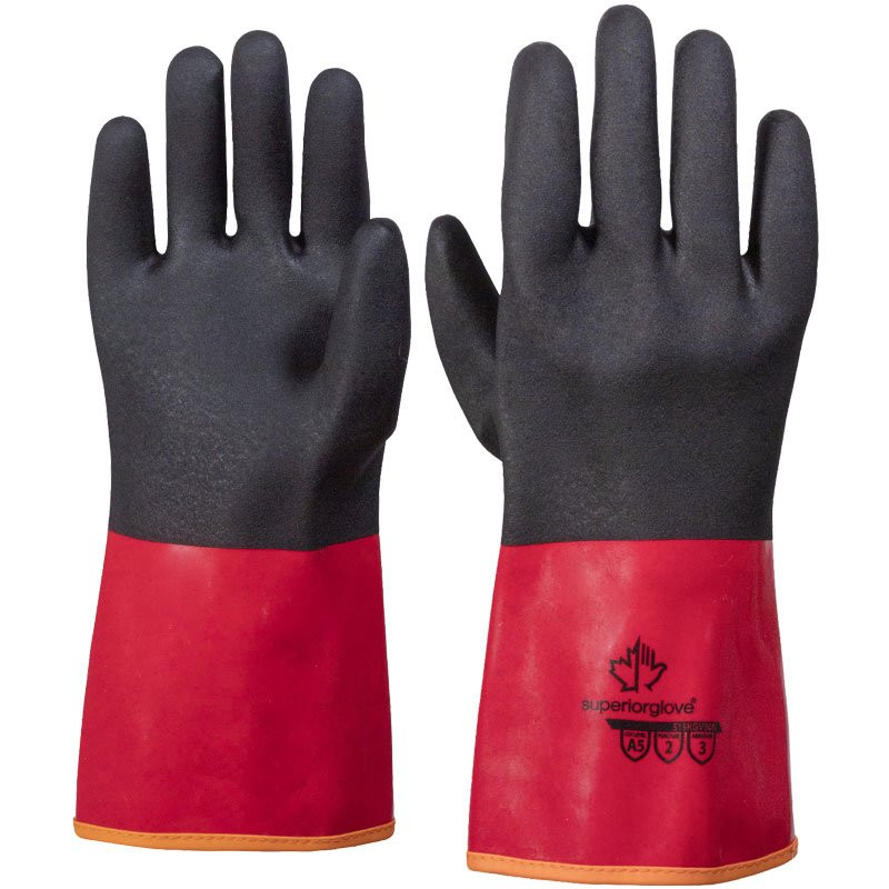 Solvstop Pro™ PVC Chemical Glove, Full Nitrile Coating, Medium