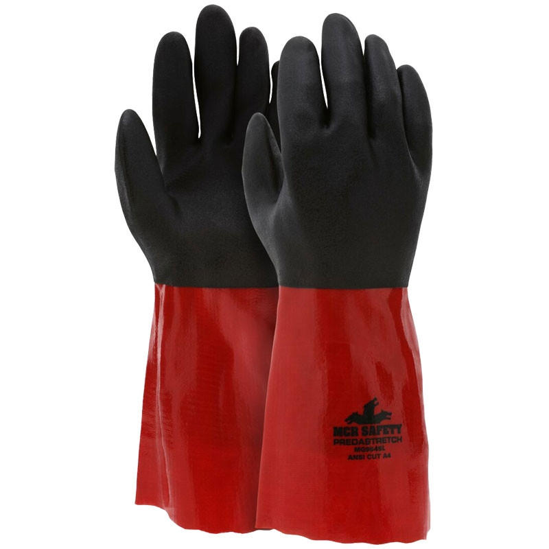 PredaStretch™ Double Coat PVC Work Glove, Sandy Grip, Small