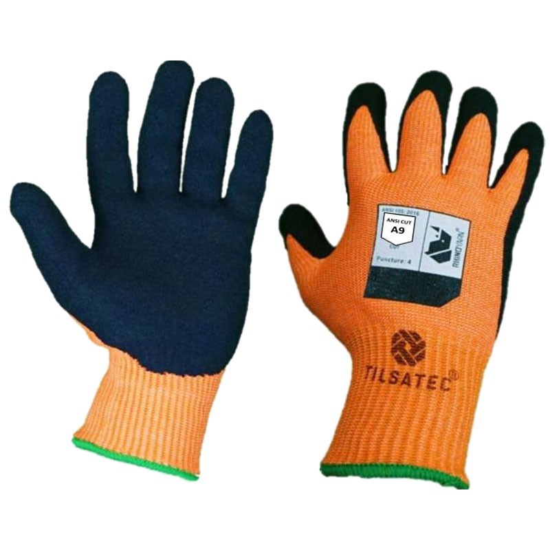 Hi5™ Cut-Resistant Glove, Black Latex Coated Palm, 2-XL