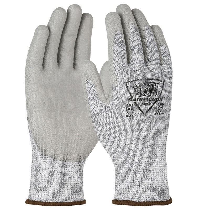 Knit HPPE Blended Glove w/ Poly Coated Fingers And Palm, Medium