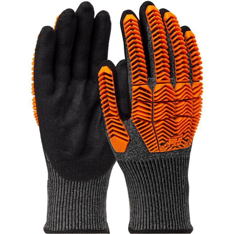 G-Tek® PolyKor® 13 Gauge Cut & Impact Resistant Glove, Nitrile MicroSurface, X-Large