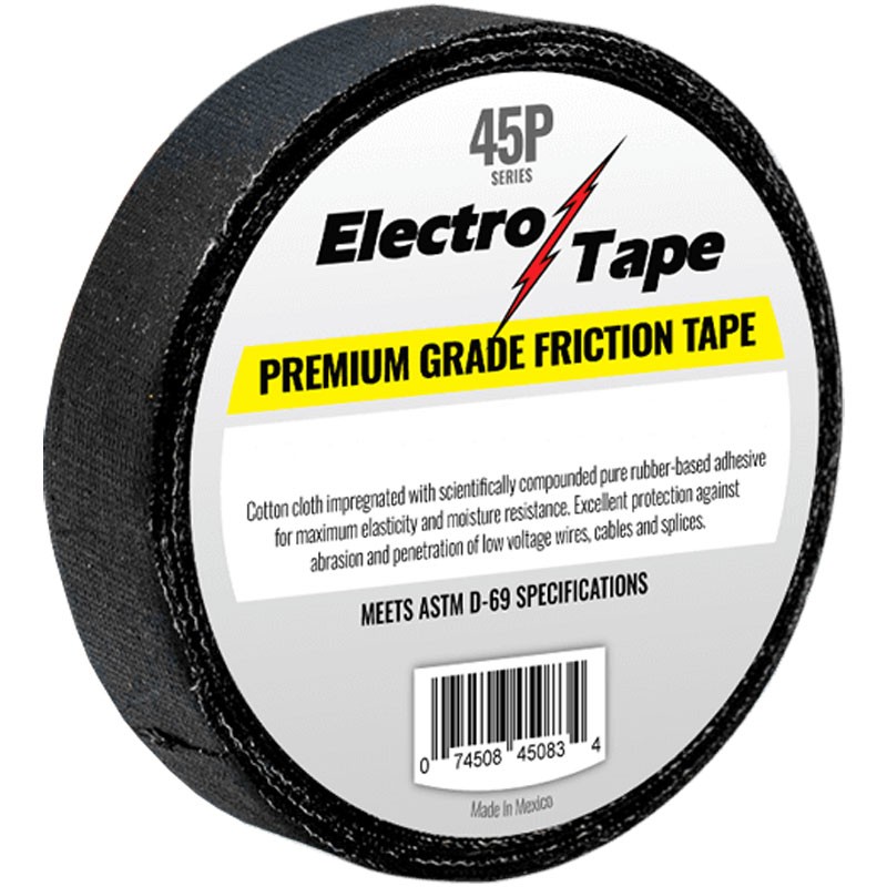 2" x 60' Premium Friction Tape, 15 Mil., Black