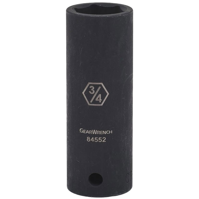 3/4" x 1/2" Drive 6-Point Deep Impact Socket