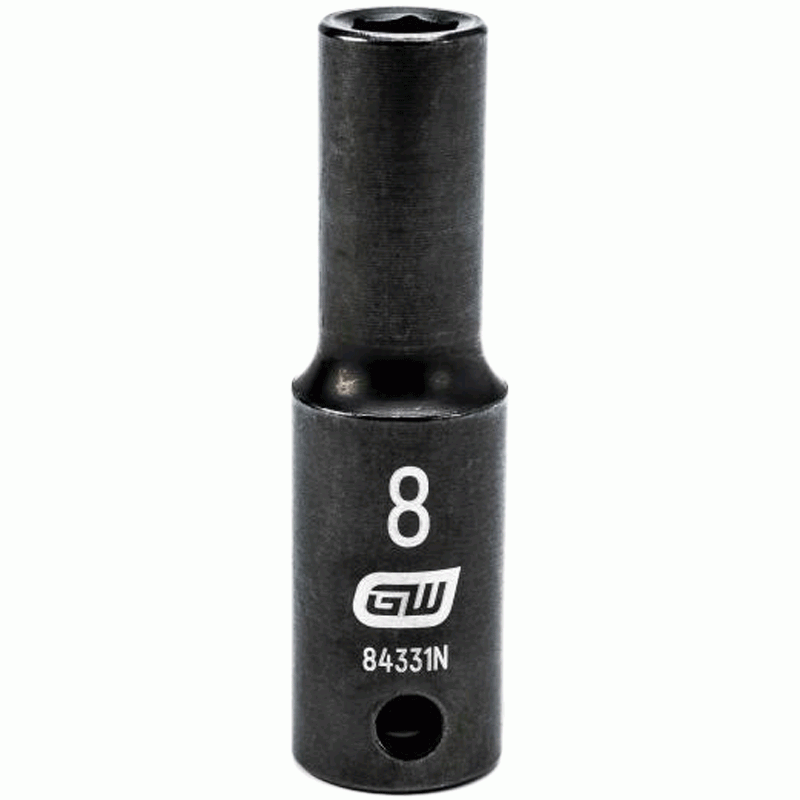 8MM x 3/8" Drive 6-Point Deep Impact Socket