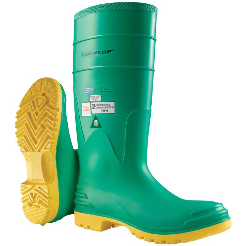 Dunlop® PVC Hazmat Steel Toe Boot, Size 13