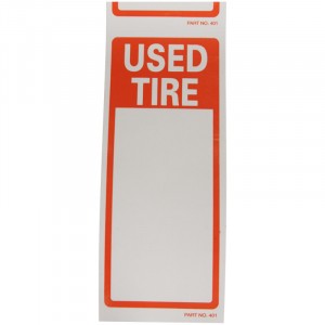 Used Tire Labels (6" x 2-1/2")