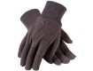 BROWN JERSEY COTTON GLOVES