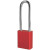 Aluminum Safety Lockout Padlock, 3" Shackle, Red, Keyed Differently