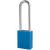 Aluminum Safety Lockout Padlock, 3" Shackle, Blue, Keyed Differently