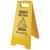 24-5/8" x 10-3/4" Bilingual Caution Wet Floor Sign