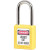 Safety Lockout Padlock 1-1/2" Shackle, Yellow, Keyed Differently