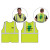 4XL CLS-2 HI-VIS YELLOW MESH BKWY VEST 5 POINT BREAKAWAY W/ CASELLA - VERMONT STRONG LOGO 1C 2C 2L