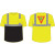 Class 2 Black Bottom T-Shirt w/ Full Color Waste Connections SAFETY DRIVEN Logo - Lime Yellow, Large