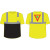 Class 2 Black Bottom T-Shirt w/ Full Color Waste Connections SAFETY DRIVEN Logo - Lime Yellow, 5-XL